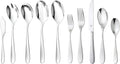 Silverware Set for 8 with Serving Utensils, 18/10 Stainless Steel Flatware, Mirror Finish, Dishwasher Safe, Heavy-Duty Cutlery, Built to Last (45-Piece Including a Serving Set, Fidenza)