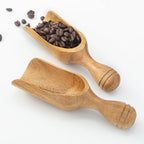 Big Coffee Scoop Shovel, 2pcs Wooden Scoop for Jars, Acacia Large Ground Coffee Scoop 5.9″ Measuring Spoons for Coffee Scoops, Tea, Powder- Multifunctional Kitchen Scoop for Bath Salts,Laundry