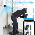 (Dual Antennas for Wi-Fi Enhanced) AI Human Detected 2K 3.0MP Wireless Security Camera System, Video Surveillance NVR Kits