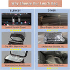 GLENKEY Expandable Lunch Box Cooler Bag - Insulated Soft Lunch Bag for Men Women - Large Lunchbox for Adults Work Camping Outdoor Travel Polka Dots 16L