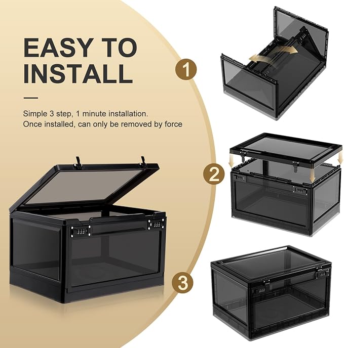 Lalifebuss Large Lock Box for Personal Items, 24 Litre Combination Lockable Storage Box for Office Locker/School/Medicine/Snacks/Phone Jail/Electronic/Home