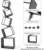 Bookshelf, 5-Tier Bookcase Black, 67" Tall Black Bookshelf, Modern Book Shelf, Storage Shelves for CDs/Books/Home Decor, Display Shelf for Living Room, Bedroom, Study Room, Nursery Room