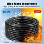 8 AWG Solar Cable 200FT Red + 200FT Black Tinned Copper Wire, 8 Gauge Solar Panel Wire for RV, Automotive, Trailer, Marine, Outdoors