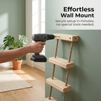 with Shelves for Climbing and Play, Hard Ladder
