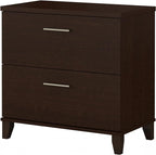 Bush Furniture Somerset 2 Drawer Lateral File Cabinet in Mocha Cherry
