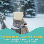 ECO SOUL 100% Compostable Plant-Based 8oz Hot Cups | (100 Count, 8 oz Hot Cups) | Disposable Bagasse Paper Cups | Eco-friendly Cups | Sturdy, Microwave & Oven Safe