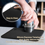 HOMEE 4.8 Inch Espresso Coffee Knock Box with Silicone Anti-Slip Tamper Mat | Detachable Rubber Knock Rod,Non-Slip Base,Easy to Clean,Barista-Style Knock Box Fits for Home Kitchen and Small Coffee Bars