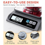 BOMATA 0.1g High Precision Food Scale, USB Rechargeable, 13lb Digital Kitchen Scale with Removable Stainless Steel Pan, Backlit LCD Display, for Cooking, Baking B621 Grey