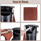 18L Coffee Knock Box Large Capacity Floor, Espresso Grounds Bin | Large Capacity Floor, with Brush, Towel & 25 Bags for Coffee Shops/Bars/Home (35×9.8×9.6in)