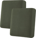 H.VERSAILTEX Super Stretch Individual Seat Cushion Covers Sofa Covers Couch Covers Slipcover Sets Thick Jacquard Textured Twill Fabric (2 Piece Medium Sofa Cushion Covers, Olive)