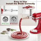 HOZODO Metal Meat Grinder Attachment for KitchenAid Stand Mixer | Food Grinder Attachment, Sausage Stuffer, Kitchen Aid Accessories and Attachments