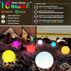 Large LED Glowing Ball Light, 20-in Outdoor LED Garden Orb Lights, Rechargeable Globe Lights RGB Color Changing Globe Floor Lamp Mood Lamp w/Remote, Waterproof Light Up Ball Light for Patio Lawn Decor