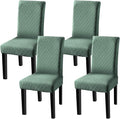 Fuloon 4 Pack Super Fit Stretch Removable Washable Short Dining Chair Protector Cover Seat Slipcover for Hotel, Dining Room, Ceremony, Banquet Wedding Party