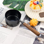1pcs 1 Cup Measuring Cup with Wooden Handle Stainless Steel Measuring Scoop 250ml Measuring Spoon Black 1 Measuring Cups for Baking Cooking Wet and Dry Ingredients (250ml)