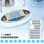Lab Scale 500g*0.001g,High Precision Accurate Analytical Balance with Windshield,Lab Scale Electronic Scientific Scale Digital Precision Weighing Scale Jewelry Scales(with 200g Calibration Weight)