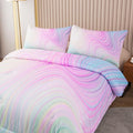 Bodhi Girls Comforter Full Size Colorful Tie Dye Comforter Teen Girl Pink Bedding Set Watercolor Pastel Pink Comforter Set Blue Purple Bedding Set Bright Girly Tie Dye Bedding