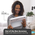Greater Goods AccuCheck Digital Scale for Body Weight - Accurate Digital Bathroom Scale with High-Precision Sensors, Large Easy-to-Read Backlit Display, 400 lb Capacity, Auto Step-On (White)