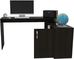 NicBex Kimberly-DW-00200-LWJ Home Office Desks, 59.64"x45.86"x30.11", Black