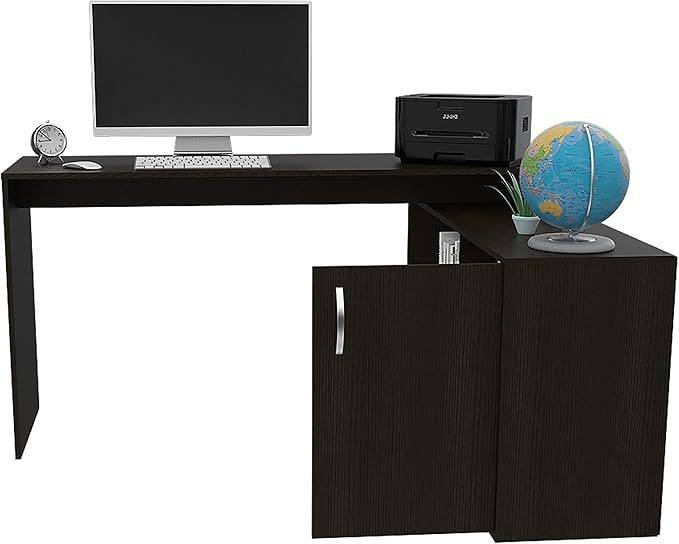 NicBex Kimberly-DW-00200-LWJ Home Office Desks, 59.64"x45.86"x30.11", Black