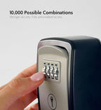 Iron Lock® Small Wall Mount Key Lock Box for Keys Outside (Grey) | Combination Lock, Resettable 4-Digit Code, Screw-In Wall Mount, Weather-Resistant Metal, No Battery or App, Holds 2 to 5 Keys