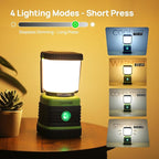 Consciot LED Battery Powered Camping Lantern, 1000LM, 4 Light Modes, IPX4 Waterproof Portable Tent Flashlight for Power Outages, Emergency, Hurricane, Hiking, Light Green, 2-Pack | IPX4 Waterproof Camping Lights; Portable Flashlight for Power Outages, ...