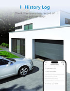 meross Smart Garage Door Opener Remote with External Antenna, Up to 3 Single Doors, Compatible with Apple HomeKit, Amazon Alexa, Google Assistant, SmartThings, App Control, No Hub Needed