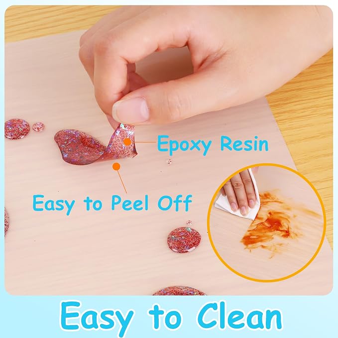 Extra Large Silicone Mats for Crafts: Heat Resistant Non-Slip 19.7" x 29.5" | Nonstick Easy to Cut Clear Silicone Sheet - Translucent Countertop Protector Pad for Jewelry Epoxy Resin Glitter DIY 1 Pcs