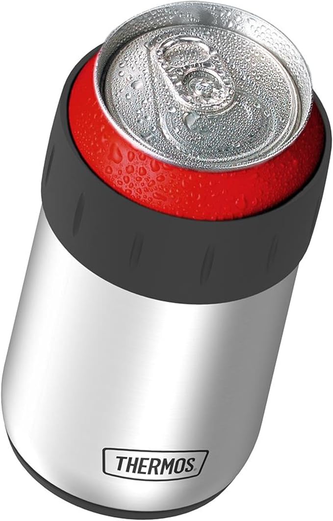 THERMOS Stainless Steel Can Insulator | 12 Ounce | Vacuum Insulated | Sweat-Proof | Pack of 6