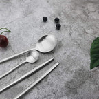 JASHII Silverware Set, 24-Piece Stainless Steel Flatware Set,Kitchen Utensil Set Service for 6,Tableware Cutlery Set for Home, Dishwasher Safe (Matte Silver)