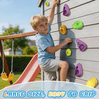 45 PCS Rock Climbing Wall for Kids,Rock Wall Climbing Holds,Adults Climbing Wall Grip Kits Holds Up to 230 lbs for Outdoor Indoor Home Playground Climbing Holds（Pastel Color）