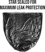 Aluf Plastics 56 Gallon Trash Bags (2 MIL - Pack of 200) 43" x 47" - Large Heavy Duty Can Liners - Plastic Black Garbage Bags for Lawn, Leaf, Contractor, Yard, Outdoor use