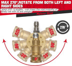Meteor Blast Pivoting Coupler, 270 Degree with 7 Angles, heavy duty design and Stainless Steel Safety Lock for Pressure Washer Spray Nozzle, Clean Hard to Reach Area, 5000PS