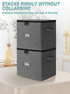 Cirhy Champagne Glass Storage Box, Hard-Shell Protection with Dividers, Stackable Glassware Organizer for Moving & Storage, Fits Flutes, Stemware & Wine Glasses, 2 Pack, Grey