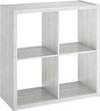 ClosetMaid 4550 Decorative Open Back 4-Cube Storage Organizer, Bleached Walnut