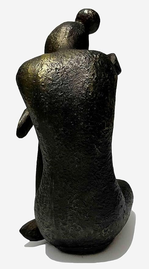 Unique Decorative Girl Thinker Bookends, Book Stopper Holder Nonskid, Book Ends for Shelves Living Room Office Home Decor, Resin, 1Pair/2Piece 6.5''