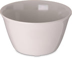 Carlisle FoodService Products Dallas Ware Reusable Plastic Bowl Bouillon Cup Bowl for Home and Restaurant, Melamine, 8 Ounces, Bone, (Pack of 24)