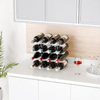 Yieach 4 Tier Stackable Wine Racks Countertop,Sturdy and Durable Wine Rack Free Standing Floor for Inside Cabinet,Clear Water Bottle Organizer and Wine Storage Racks Holder for Pantry,Table,Kitchen