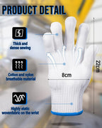 SATINIOR 36 Pairs Work Gloves White Cotton Polyester Liners Safety Work BBQ Gloves Liners Men Women Hand Protection
