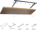 Wall Shelf Set of 2, Walnut Floating Shelves 36 in W x 10 in D x 1 in H, Wooden Floating Wall Shelf with Invisible Brackets for Living Room/Bedroom/Bathroom/Kitchen Storage and Decor
