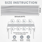 Pack of 15 | Grey | 10ft Chiffon Table Runner 29x120 Inches Long Romantic Rustic Sheer Gauze Runner for Wedding Bridal Shower Birthday Banquets Engagement Spring Easter Boho Decorations
