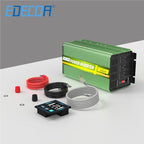 EDECOA 2000 Watt Power Inverter DC 12V to AC 110V 120V 2000W Converter with LCD Display and Remote Controller Dual USB (with ET-RC Remote)