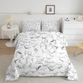 Feelyou Dinosaur Bedding Set Twin Size 3D Digital Print Comforter Set for Kids Boys Girls Decor Jungle Dino Comforter Wild Animal Black and White Duvet Set Bedroom Quilt Set