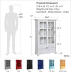 Ameriwood Home Aaron Lane Bookcase with Sliding Glass Doors, Black