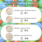 TRENDPLAY Plastic Balls for Ball Pits - Hollow Balls- Safe and Exciting Playtime - Perfect for Baby Pools, Birthday Party Decoration
