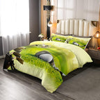 Erosebridal Golf Comforter Set Twin Size,Golf Clubs Bedding Set, Sports Game Theme Duvet Set Green Quilt Set, Boys Room Decorative Comforter Set Soft Breathable Ultra Lightweight
