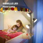 LED Floor Lamp, 36W Modern Floor Lamp with Remote & Touch Control, 4 Color Temperatures, Standing Lamp with 3 Rotatable Lights, Floor Lamps for Living Room, Bedroom, Office