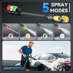 Professional Pressure Cleaner 5000 PSI,4.0 GPM Heavy Duty Power Cleaner with 4 Nozzles,Foam Cannon,33FT Hose and 500ml Soap Bottle for Home/Cars,Blue