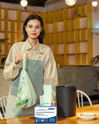 100% Compostable Trash Bags, 3 Gallon Compost Bags Small Kitchen Trash Bags with Handle, 100 Count Sturdy Biodegradable Garbage Bags Food Scrap Waste Bags, ASTM D6400, US BPI Certified
