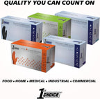 1st Choice Black Nitrile Gloves Disposable Latex Free - Exam Grade Black Gloves for Cooking, Medical, Dental, Cleaning - 4mil