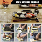 Sushi Making Kit For Beginners - 22 Piece DIY Sushi Roller Kit with Bamboo Sushi Rolling Mat, Sushi Bazooka, Chef's Knife, Chopsticks, Holder - Best Starter Sushi Kit (Pink)